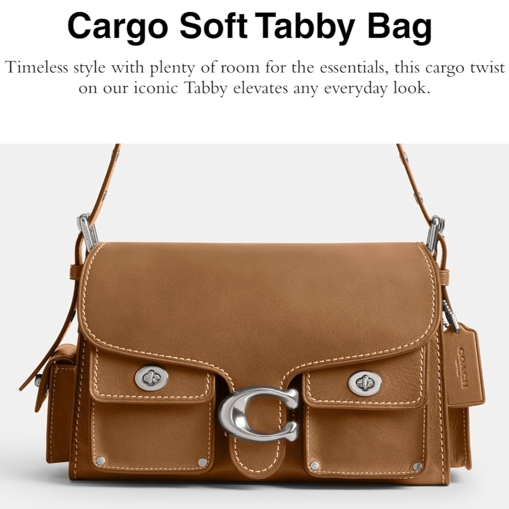 Coach Cargo Soft Tabby Bag - Brown